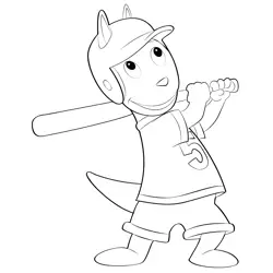Baseball Player Austin Free Coloring Page for Kids