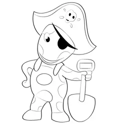 Captain Pirate Free Coloring Page for Kids