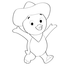 Cowboy Pablo Free Coloring Page for Kids
