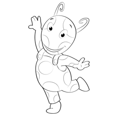 Dancing Uniqua Free Coloring Page for Kids