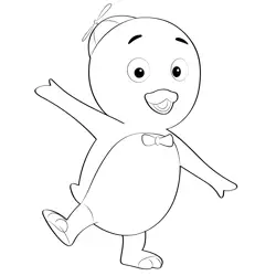 Happy Pablo Penguin Free Coloring Page for Kids