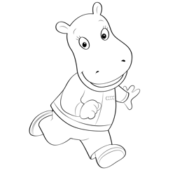 Running Tasha Free Coloring Page for Kids