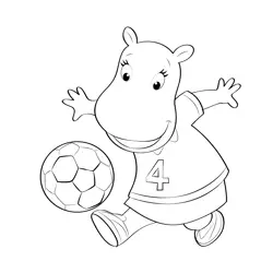 Soccer Player Tasha Free Coloring Page for Kids