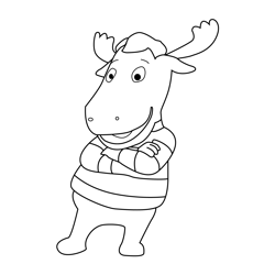 Tyrone Arms Crossed The Backyardigans Free Coloring Page for Kids