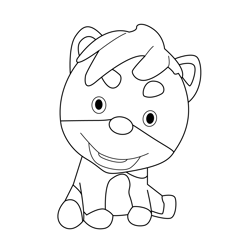 Rocky Sitting The Dibidogs Free Coloring Page for Kids