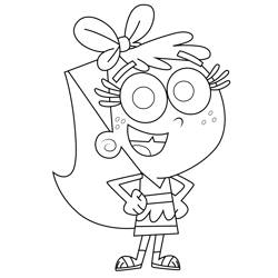 Chloe Carmichae Fairly Odd Parents Free Coloring Page for Kids