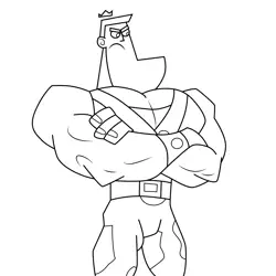 Jorgen Von Strangle Arm Cross Fairly Odd Parents Free Coloring Page for Kids