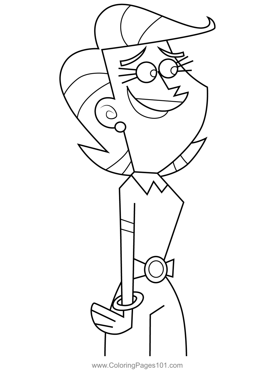 Mrs. Turner Fairly Odd Parents Coloring Page for Kids - Free The Fairly