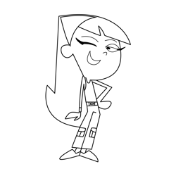 Poof Winking The Fairly OddParents Free Coloring Page for Kids