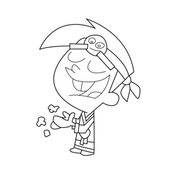 Timmy Turner Jud The Fairly OddParents Free Coloring Page for Kids