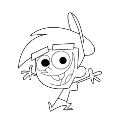 Timmy Turner The Fairly OddParents Free Coloring Page for Kids