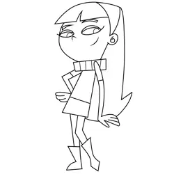 Trixie Tang Fairly Odd Parents Free Coloring Page for Kids