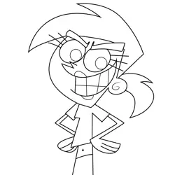 Vicky Fairly Odd Parents Free Coloring Page for Kids
