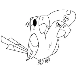 2 Headed Parrot The Grim Adventures of Billy and Mandy Free Coloring Page for Kids
