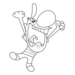 Billy Happy The Grim Adventures of Billy and Mandy Free Coloring Page for Kids