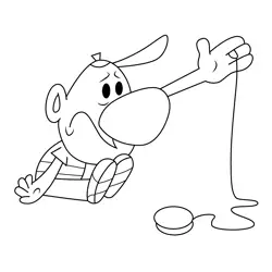 Billy Playing Yo yo Alone The Grim Adventures of Billy and Mandy Free Coloring Page for Kids