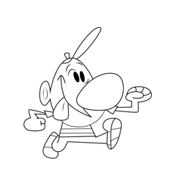 Billy Walking The Grim Adventures of Billy and Mandy Free Coloring Page for Kids