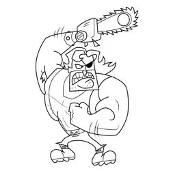 Hoss Delgado The Grim Adventures of Billy and Mandy Free Coloring Page for Kids