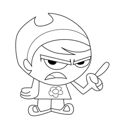 Mandy The Grim Adventures of Billy and Mandy Free Coloring Page for Kids
