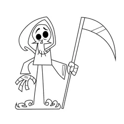 The Grim Reaper The Grim Adventures of Billy and Mandy Free Coloring Page for Kids