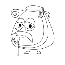 Grandpa Bee The Hive Free Coloring Page for Kids