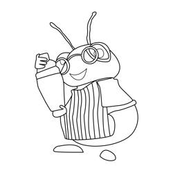 Vincent the Ant The Hive Free Coloring Page for Kids