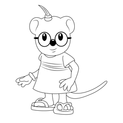 Mitzi Free Coloring Page for Kids