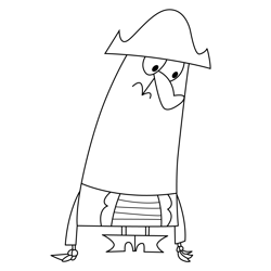 Captain K'nuckles Arms Down Free Coloring Page for Kids
