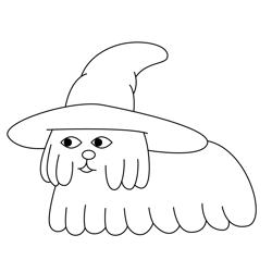 Charlotte with Wizard Hat The Midnight Gospel Free Coloring Page for Kids