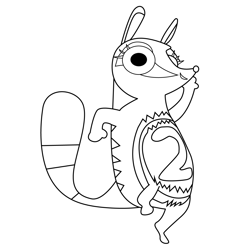 Number 2 Dar Dar The Numtums Free Coloring Page for Kids