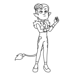 Adrian Graye Vernworth The Owl House Free Coloring Page for Kids