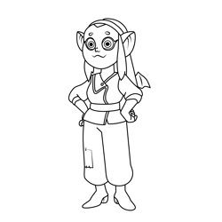 Amber The Owl House Free Coloring Page for Kids