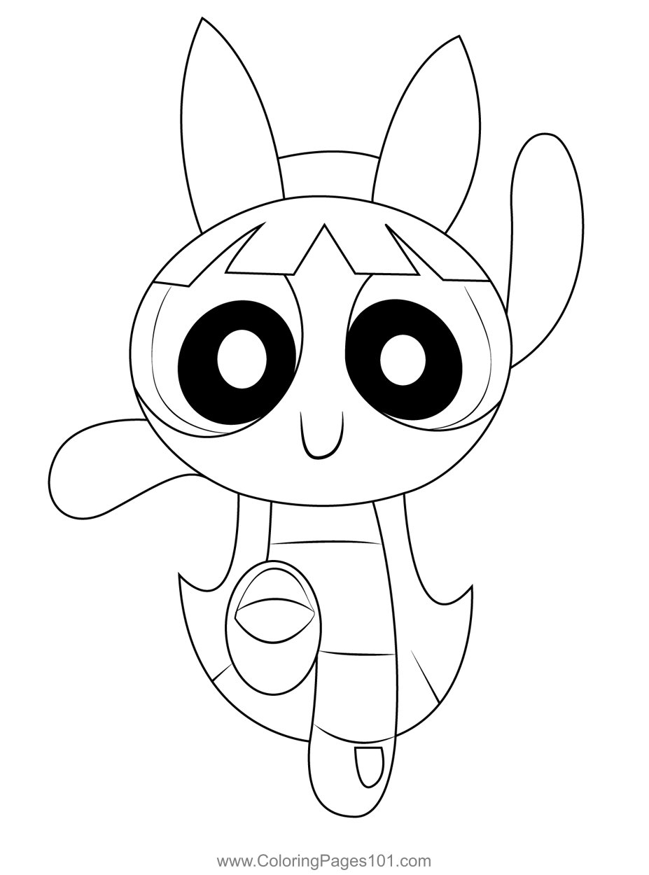 Blossom Powerpuff Girls Coloring Page for Kids - Free The Powerpuff