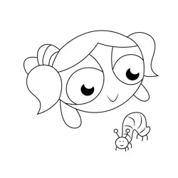 Bubbles Look Insects Free Coloring Page for Kids
