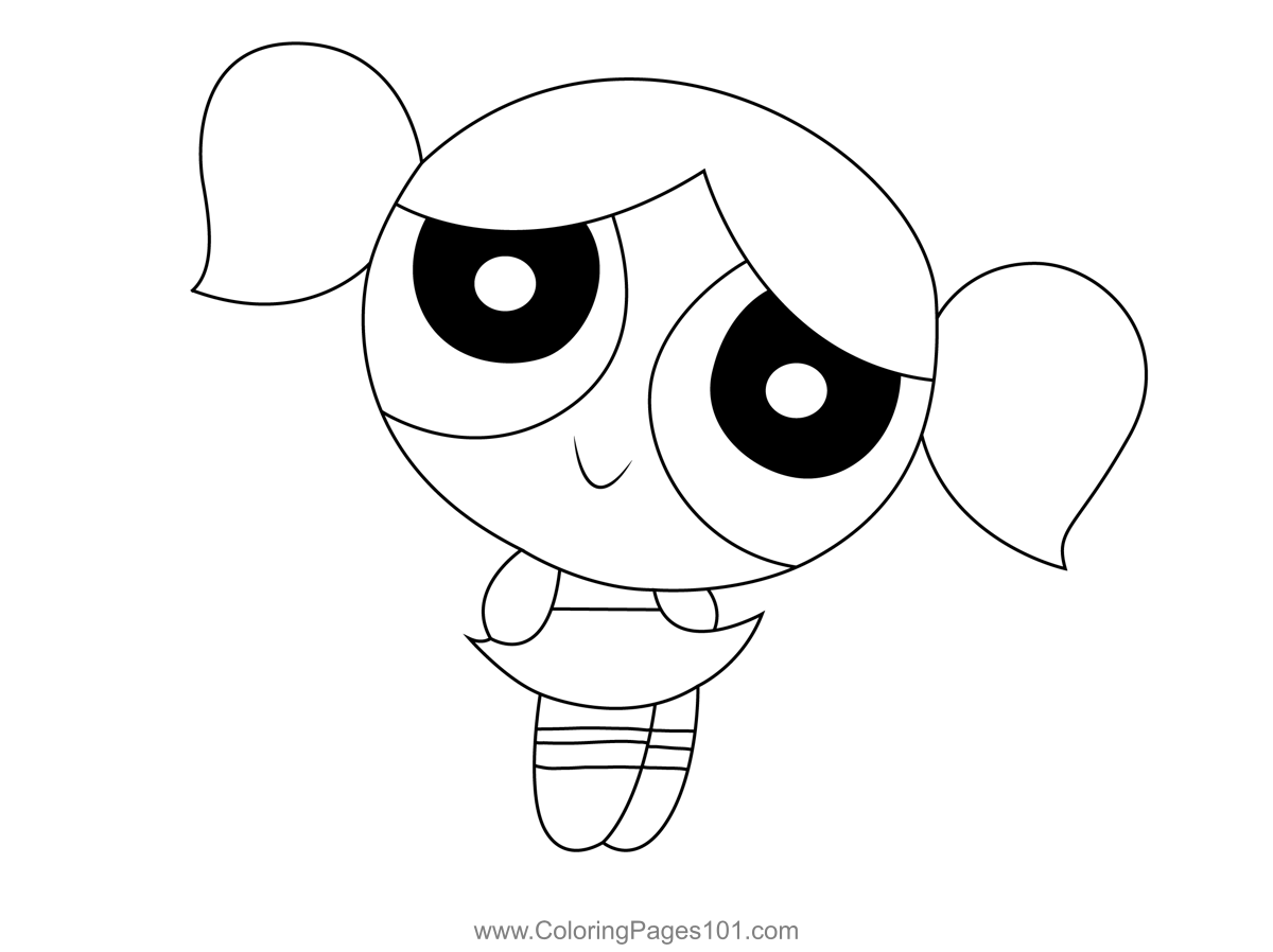 Bubbles Powerpuff Girls Coloring Page for Kids - Free The Powerpuff ...