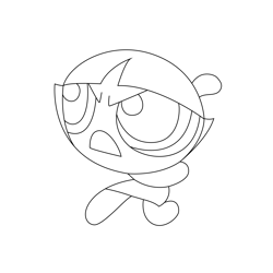 Buttercup Powerpuff Girls 1 Free Coloring Page for Kids