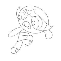 Buttercup Powerpuff Girls Free Coloring Page for Kids