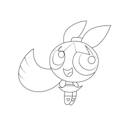 Cute Powerpuff Girls Free Coloring Page for Kids