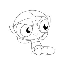 Powerpuff Girls 1 Free Coloring Page for Kids