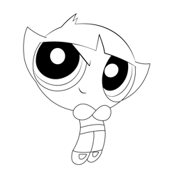 Powerpuff Girls Style Free Coloring Page for Kids