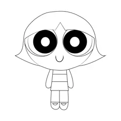Smile Powerpuff Girls Free Coloring Page for Kids