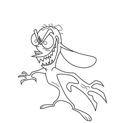 Evil Ren The Ren & Stimpy Show Free Coloring Page for Kids