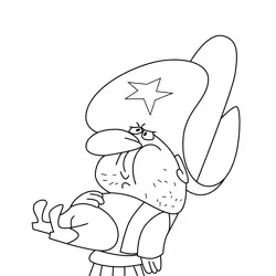 Ewalt Nitwit The Ren & Stimpy Show Free Coloring Page for Kids