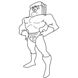 Powdered Toast Man The Ren & Stimpy Show Free Coloring Page for Kids