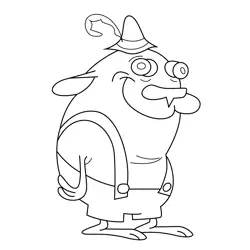 Sven Höek The Ren & Stimpy Show Free Coloring Page for Kids
