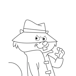 Secret Squirrel 5 Free Coloring Page for Kids