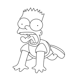 Bart Free Coloring Page for Kids