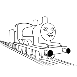 James The Red Engine Free Coloring Page for Kids