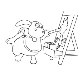 Timmy Do Painting Free Coloring Page for Kids