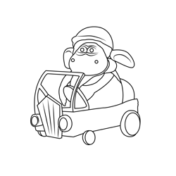Timmy Driving Car Free Coloring Page for Kids